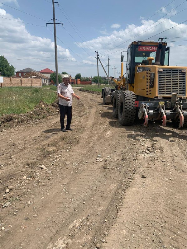 Ремонт дороги в с.п.Экажево.