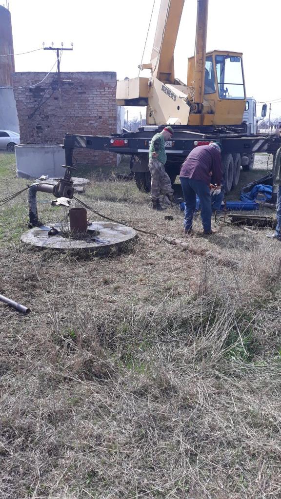 В с.п. Долаково установили новый водяной насос.