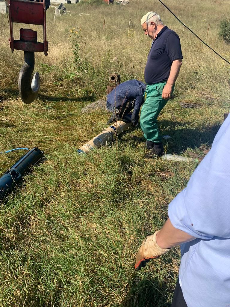 В селе Экажево заменили воданасос.